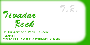 tivadar reck business card